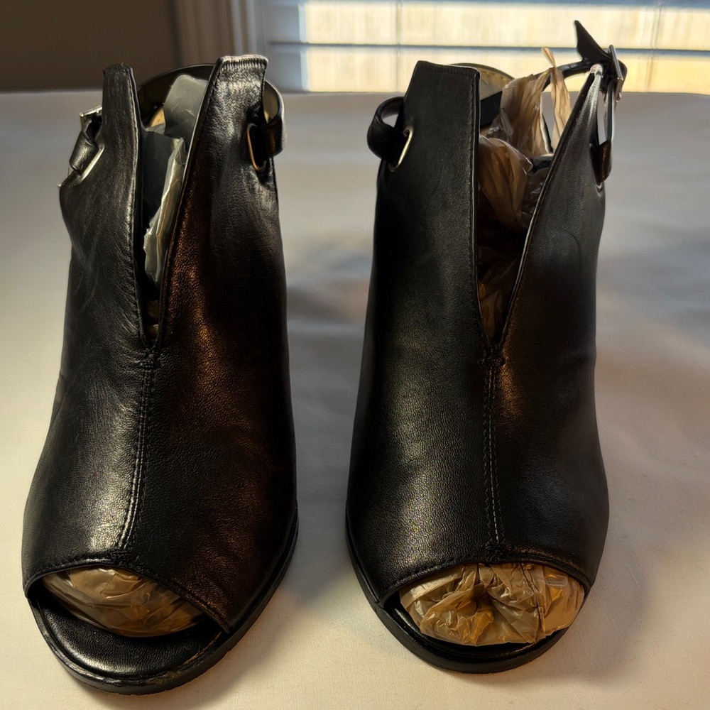 Vince Camuto Elegant Black Women's Peep-Toe Ankle Boots